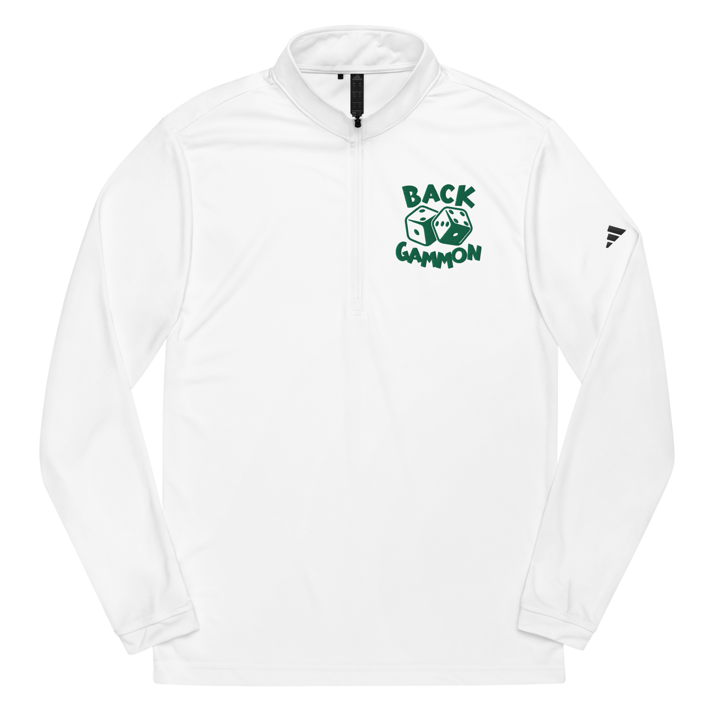 Backgammon Quarter Zip Pullover (green embroidery)