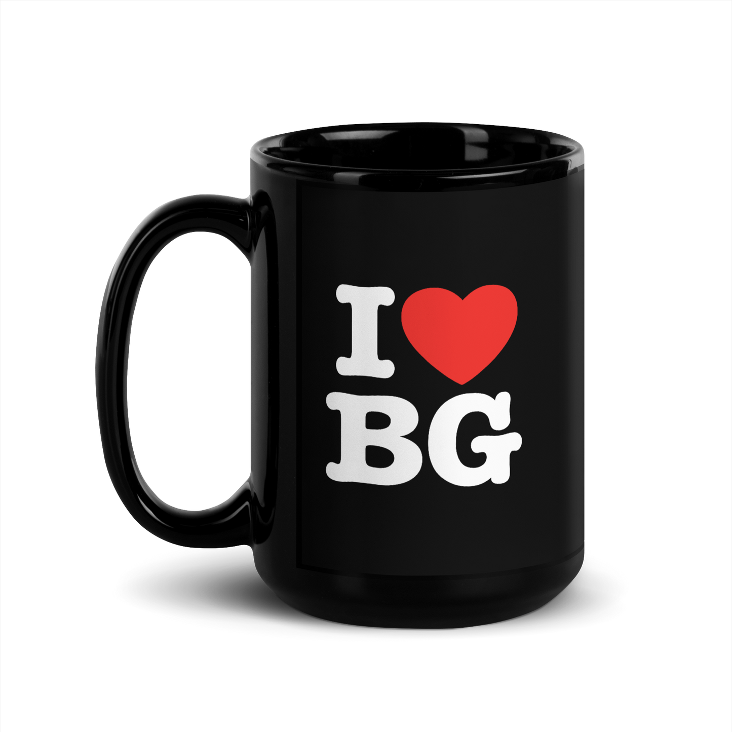 "I HEART BG" Backgammon Mug
