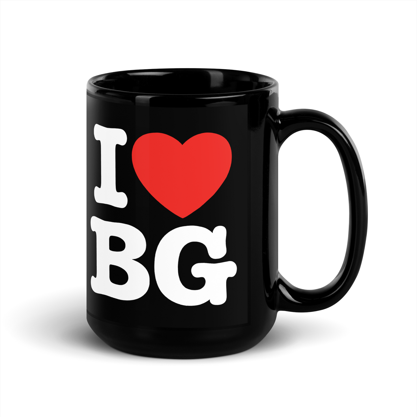 "I HEART BG" Backgammon Mug