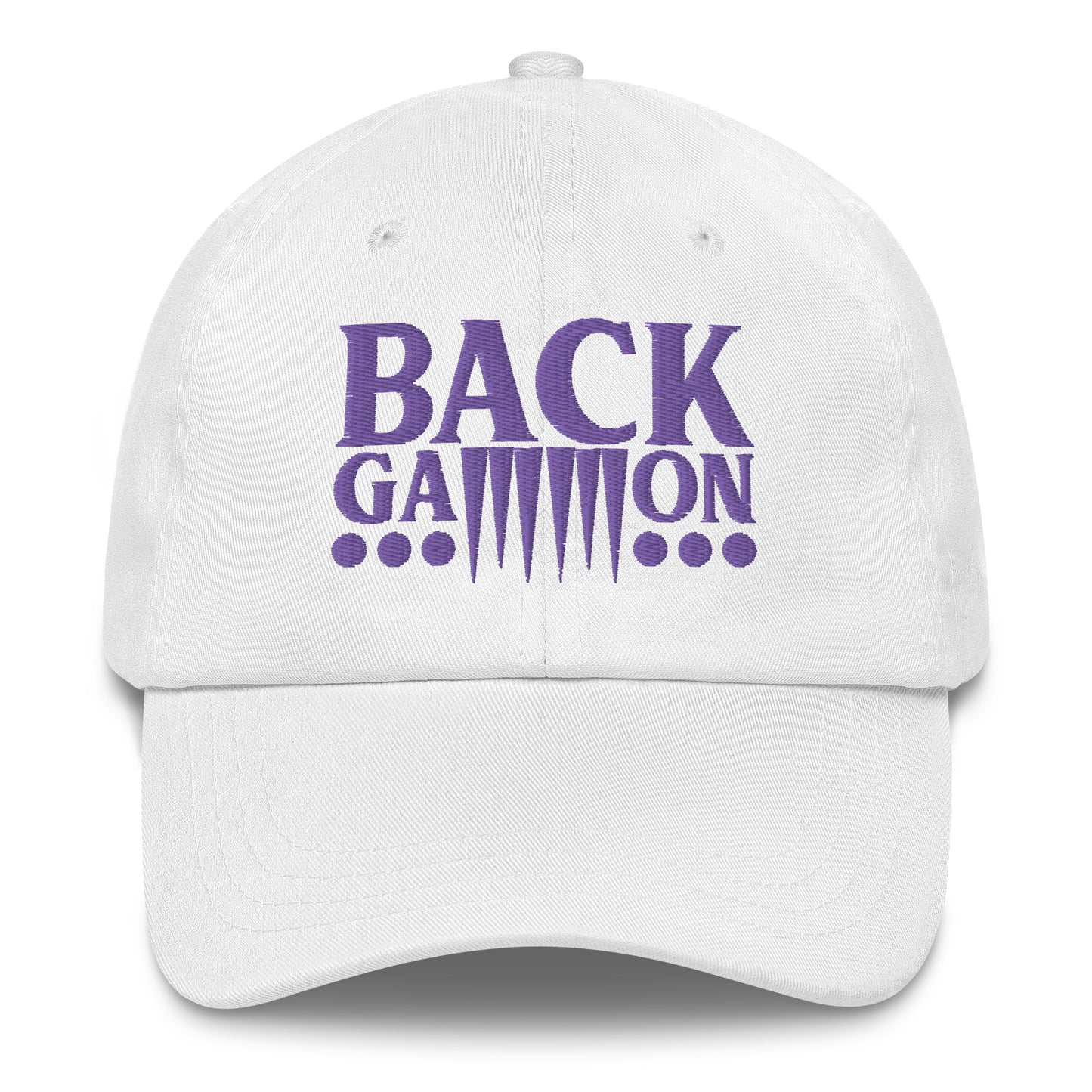 Backgammon Dad Hat (purple embroidery)