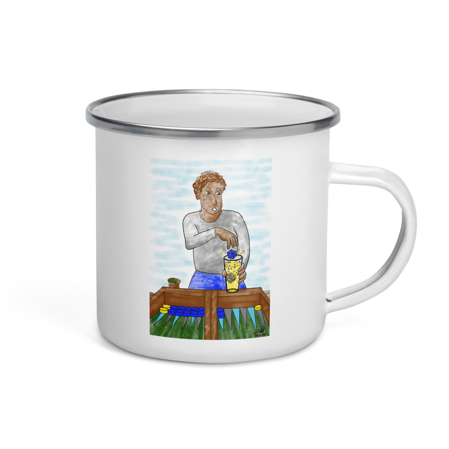 "OOPS" JChrizArt Enamel Mug