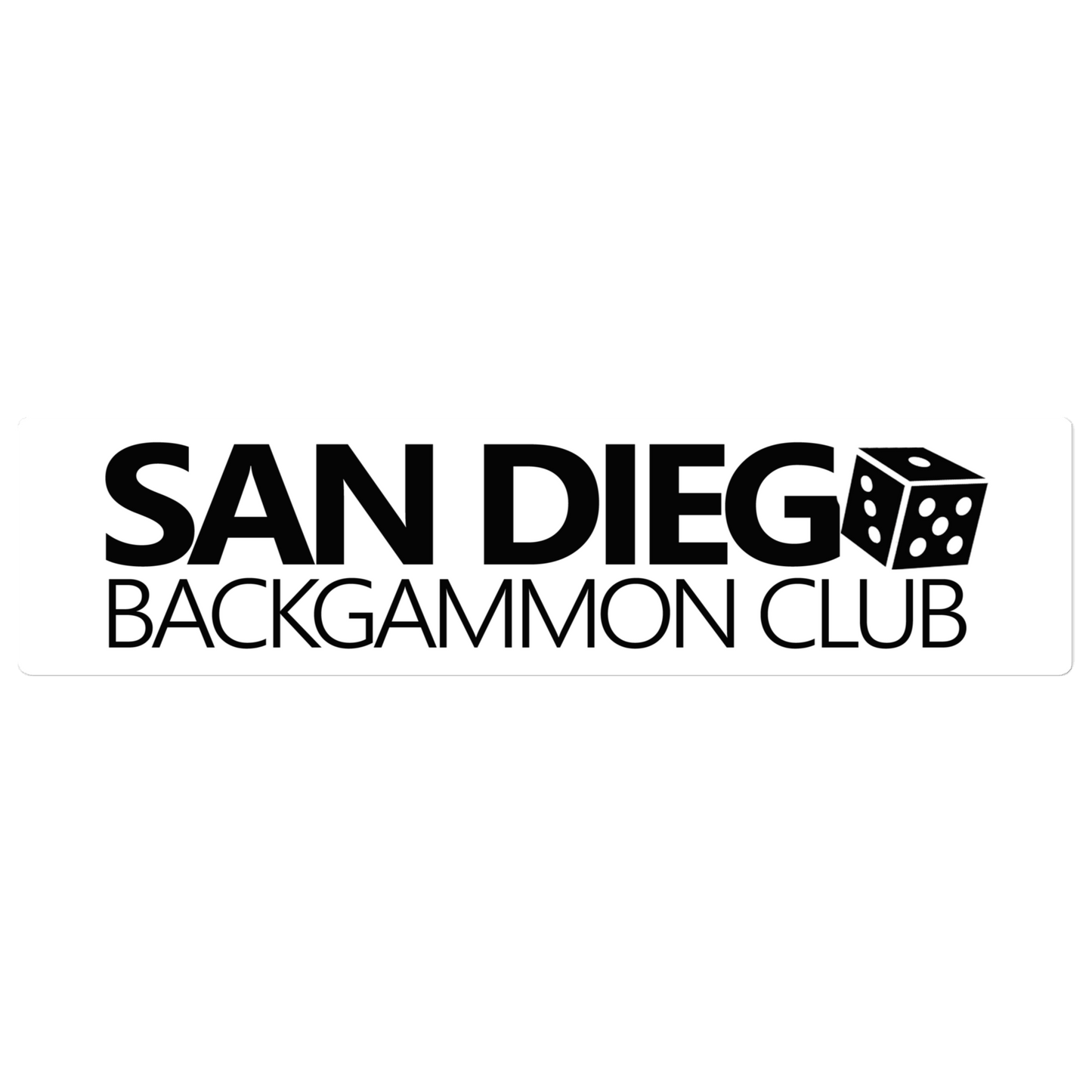 SAN DIEGO BACKGAMMON CLUB Bumper Sticker