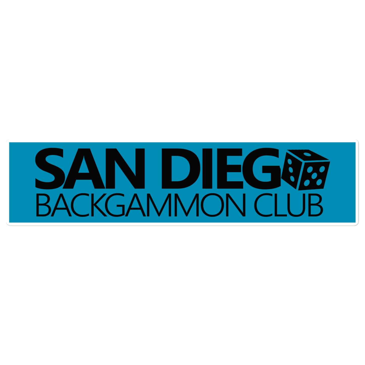 SAN DIEGO BACKGAMMON CLUB Bumper Sticker