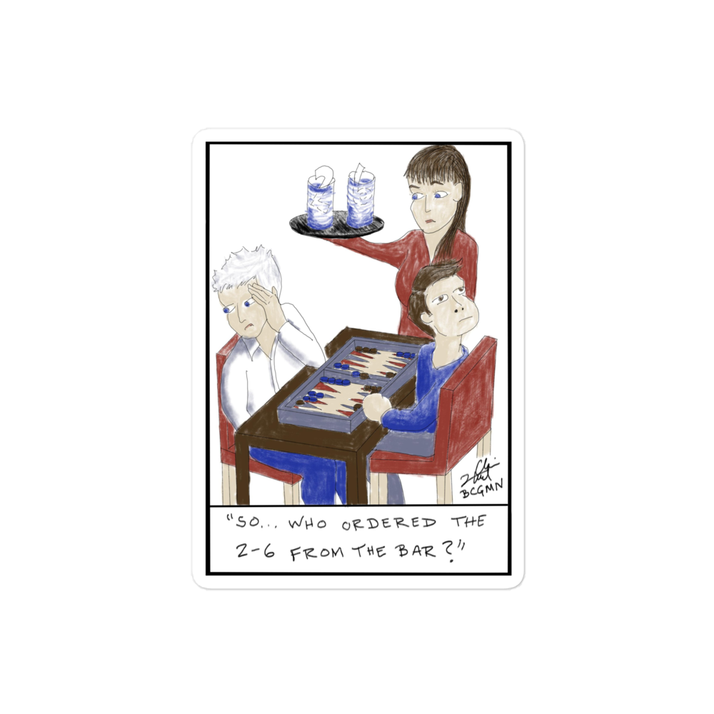 '2-6 FROM THE BAR' JChrizArt Sticker