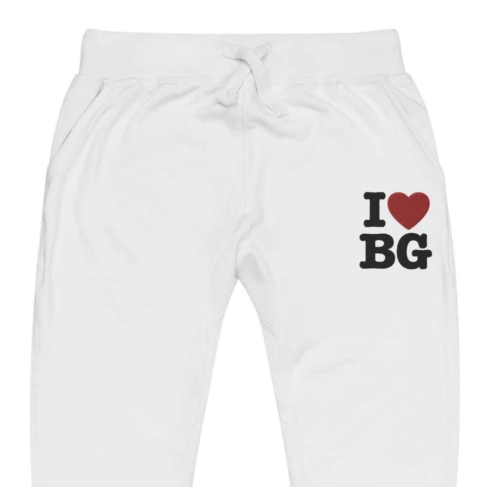 "I HEART BG" Backgammon Fleece Sweatpants
