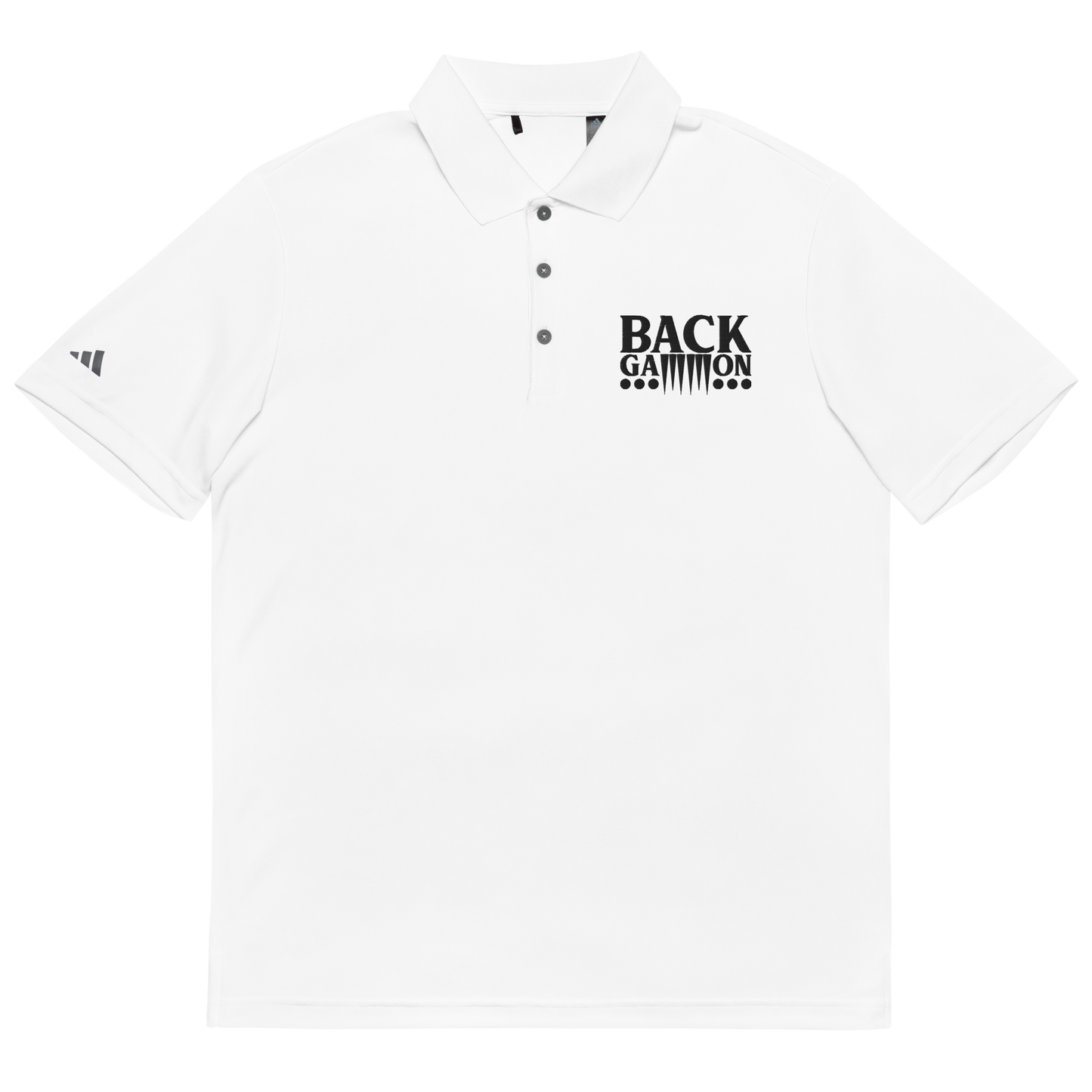 Backgammon Performance Polo Shirt (black embroidery)