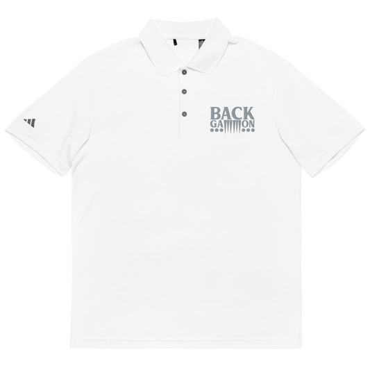 Backgammon Performance Polo Shirt (grey embroidery)