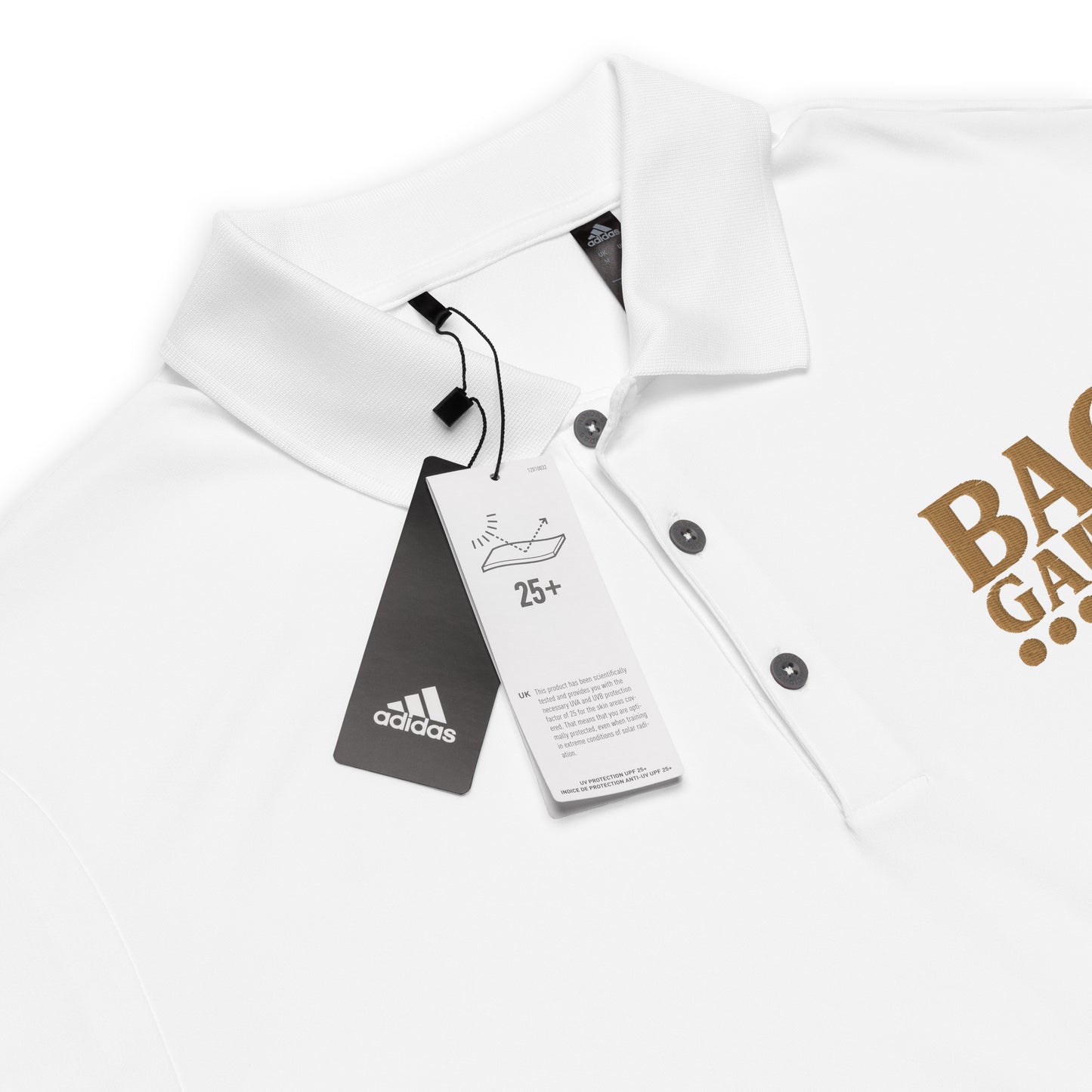 Backgammon Performance Polo Shirt (gold embroidery)