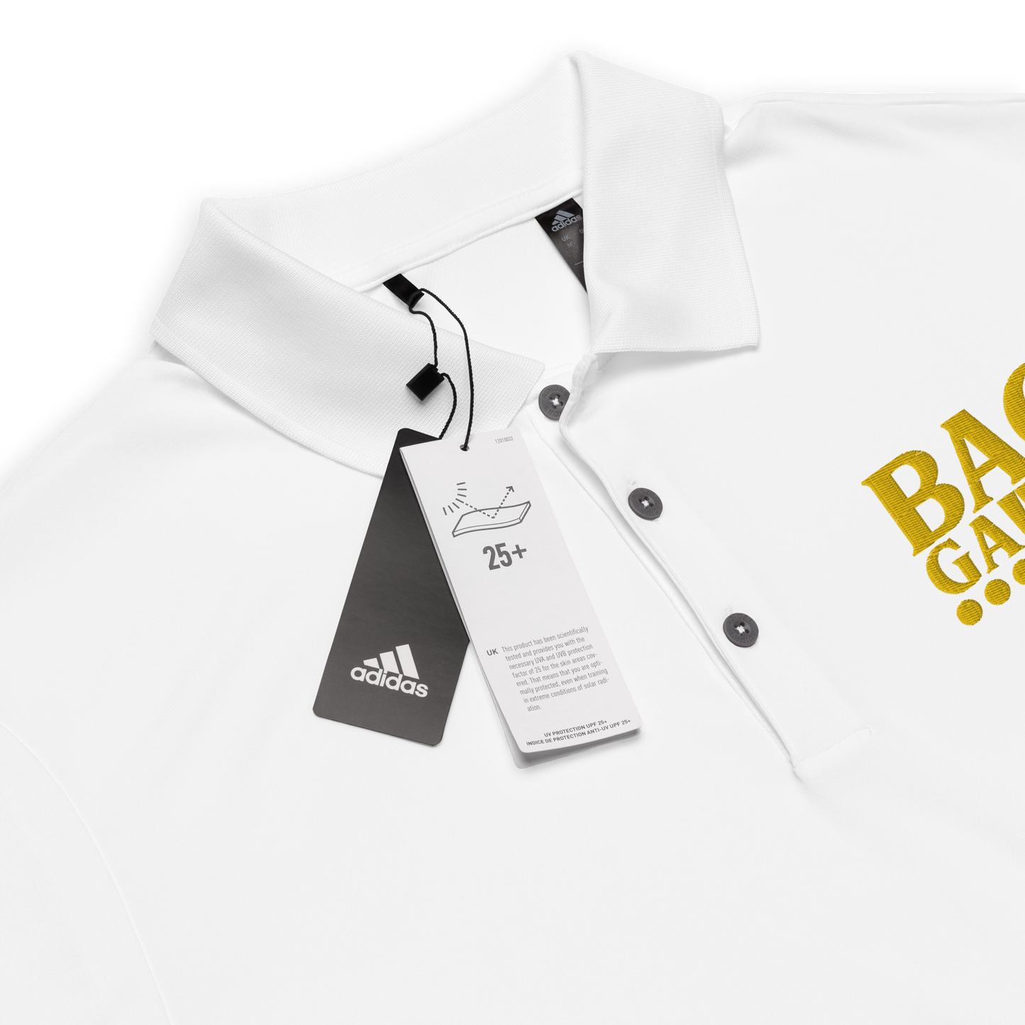 Backgammon Performance Polo Shirt (yellow embroidery)