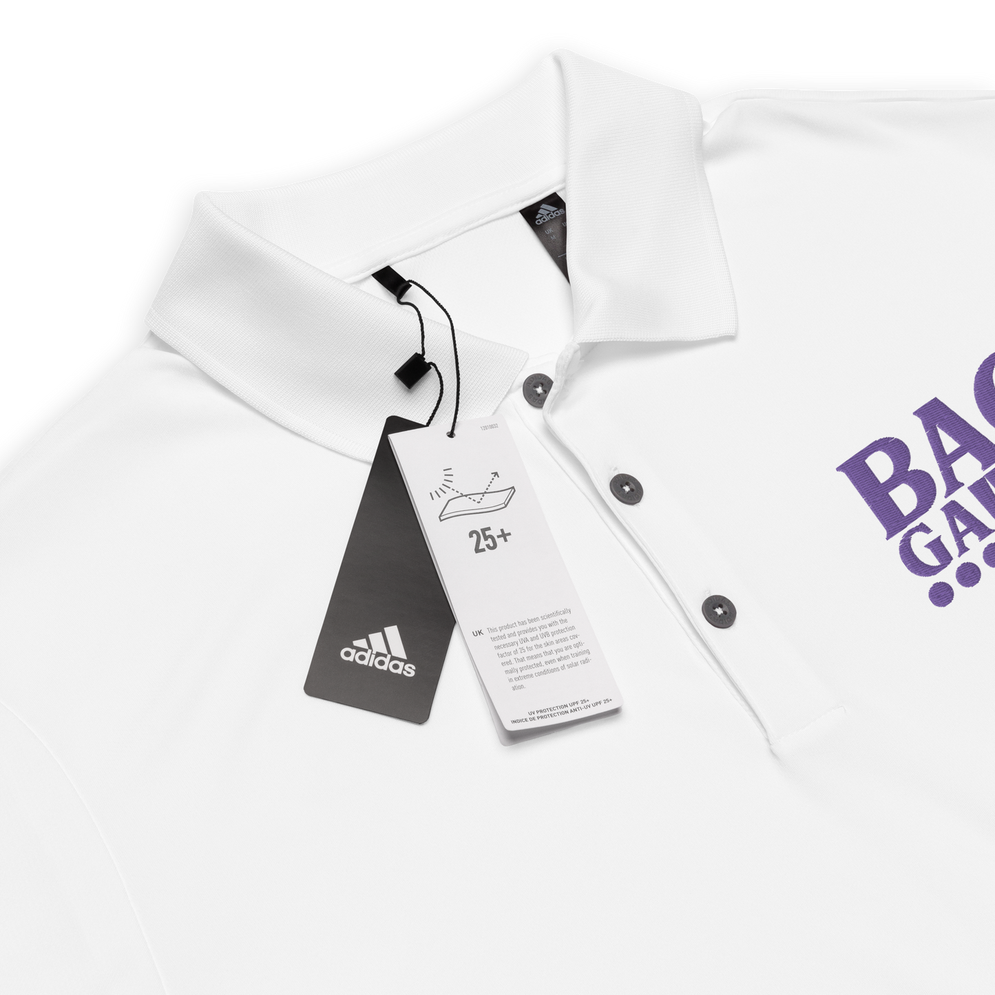 Backgammon Performance Polo Shirt (purple embroidery)