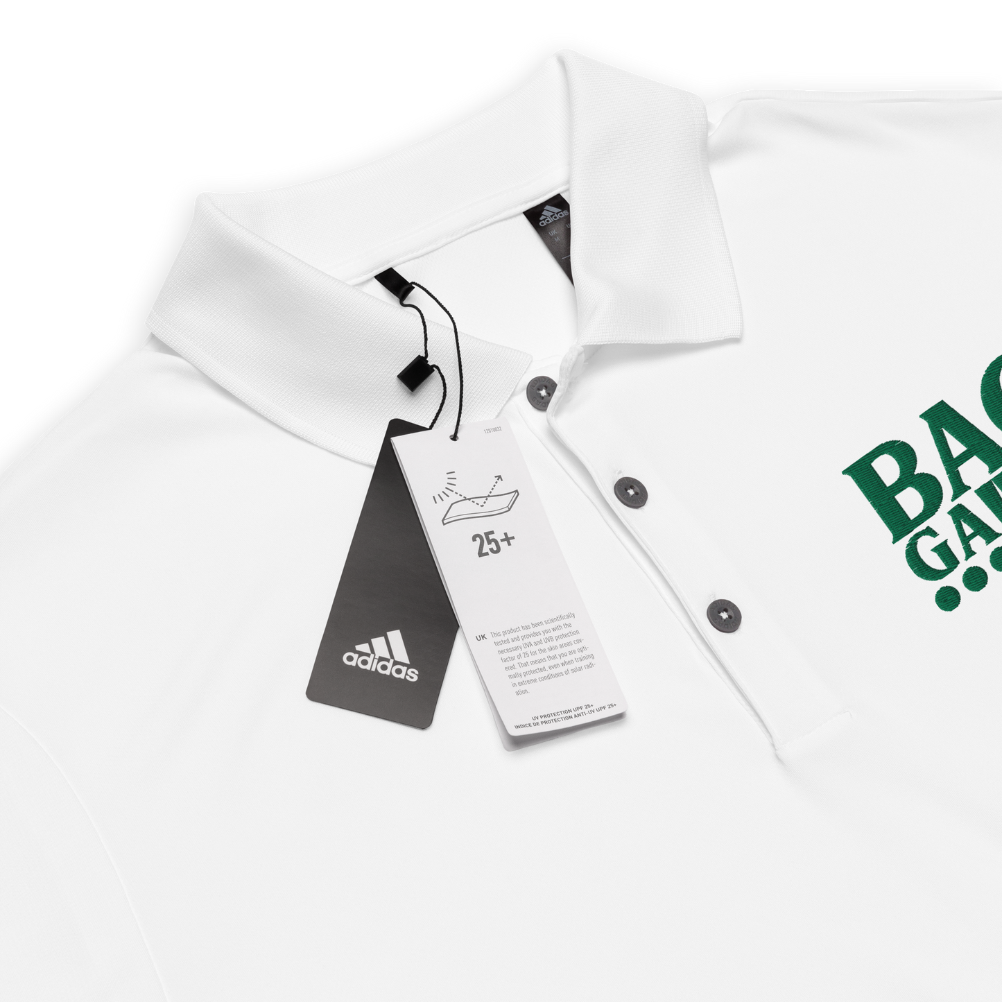 Backgammon Performance Polo Shirt (green embroidery)