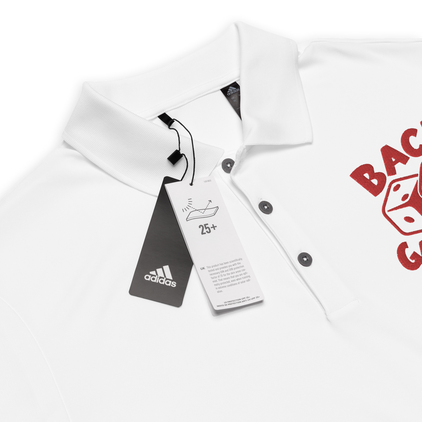 Backgammon Performance Polo Shirt (red embroidery)