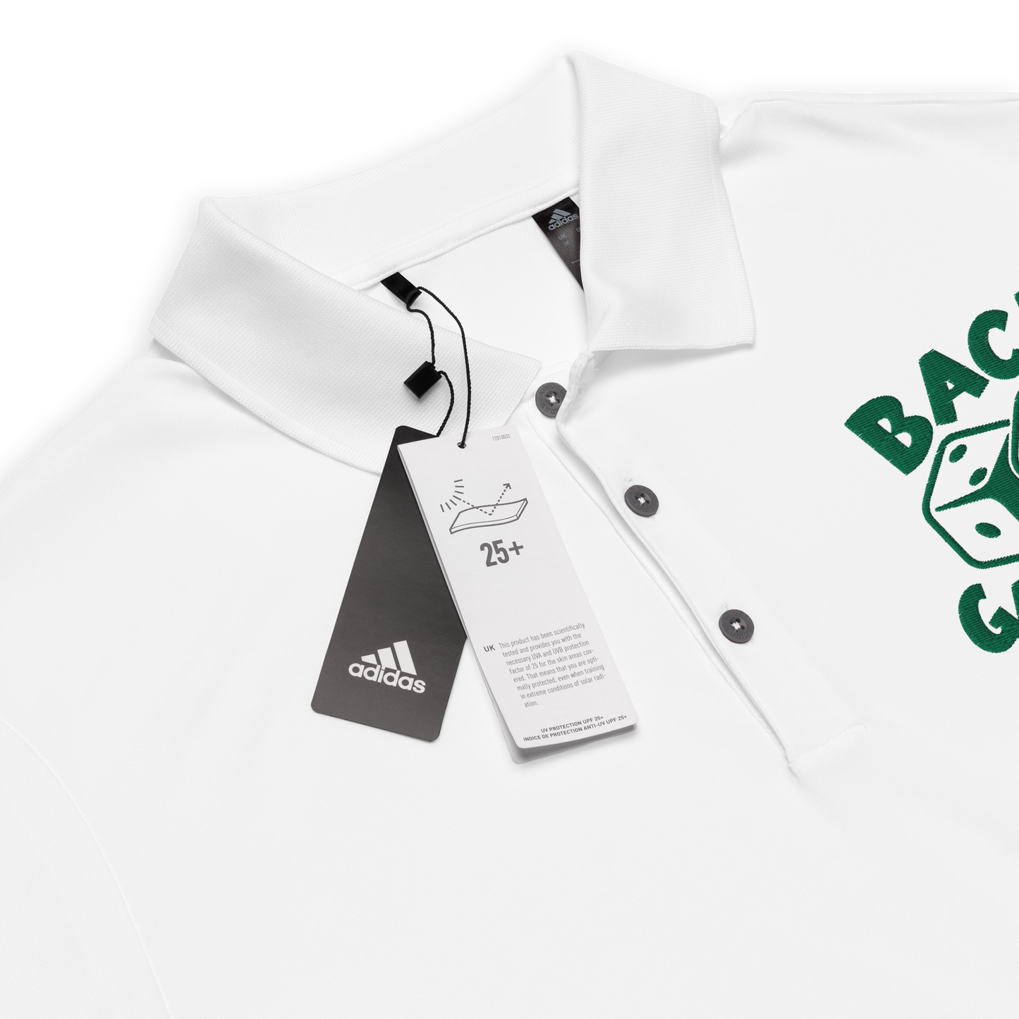 Backgammon Performance Polo Shirt (green embroidery)