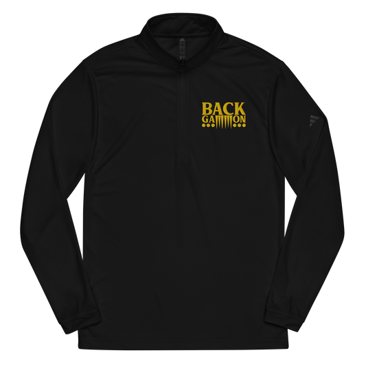 Backgammon Quarter Zip Pullover (yellow embroidery)