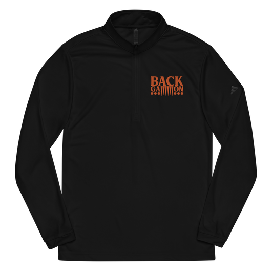 Backgammon Quarter Zip Pullover (orange embroidery)