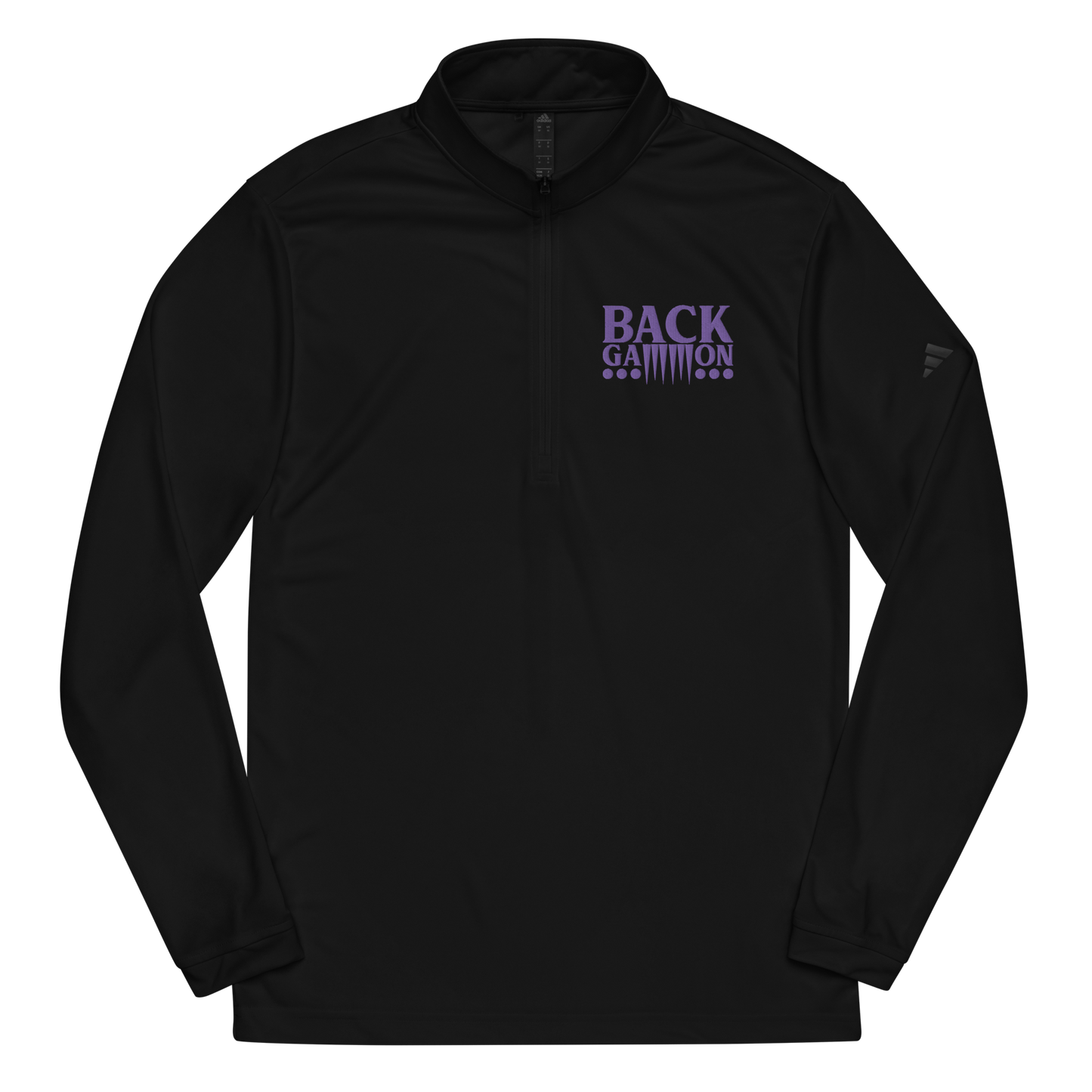 Backgammon Quarter Zip Pullover (purple embroidery)