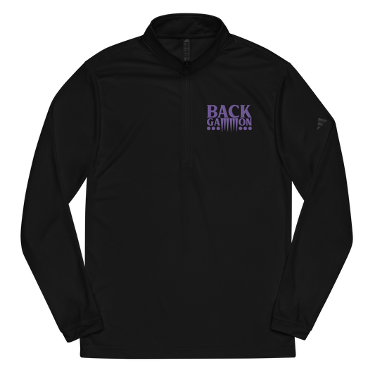 Backgammon Quarter Zip Pullover (purple embroidery)