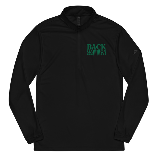 Backgammon Quarter zip Pullover (green embroidery)