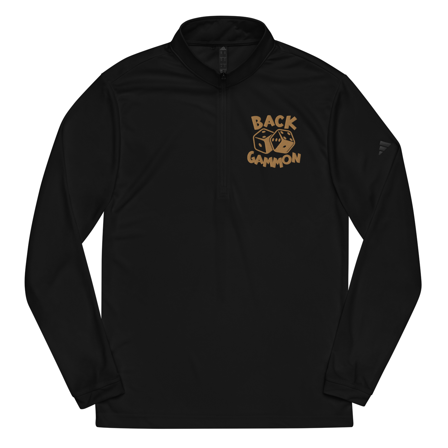 Backgammon Quarter Zip Pullover (gold embroidery)