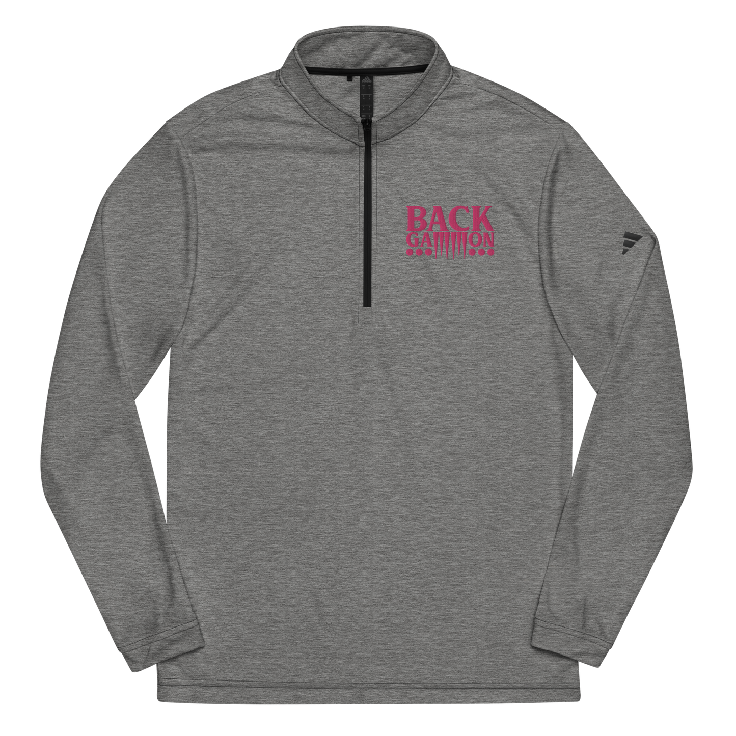 backgammon Quarter Zip Pullover (pink embroidery)