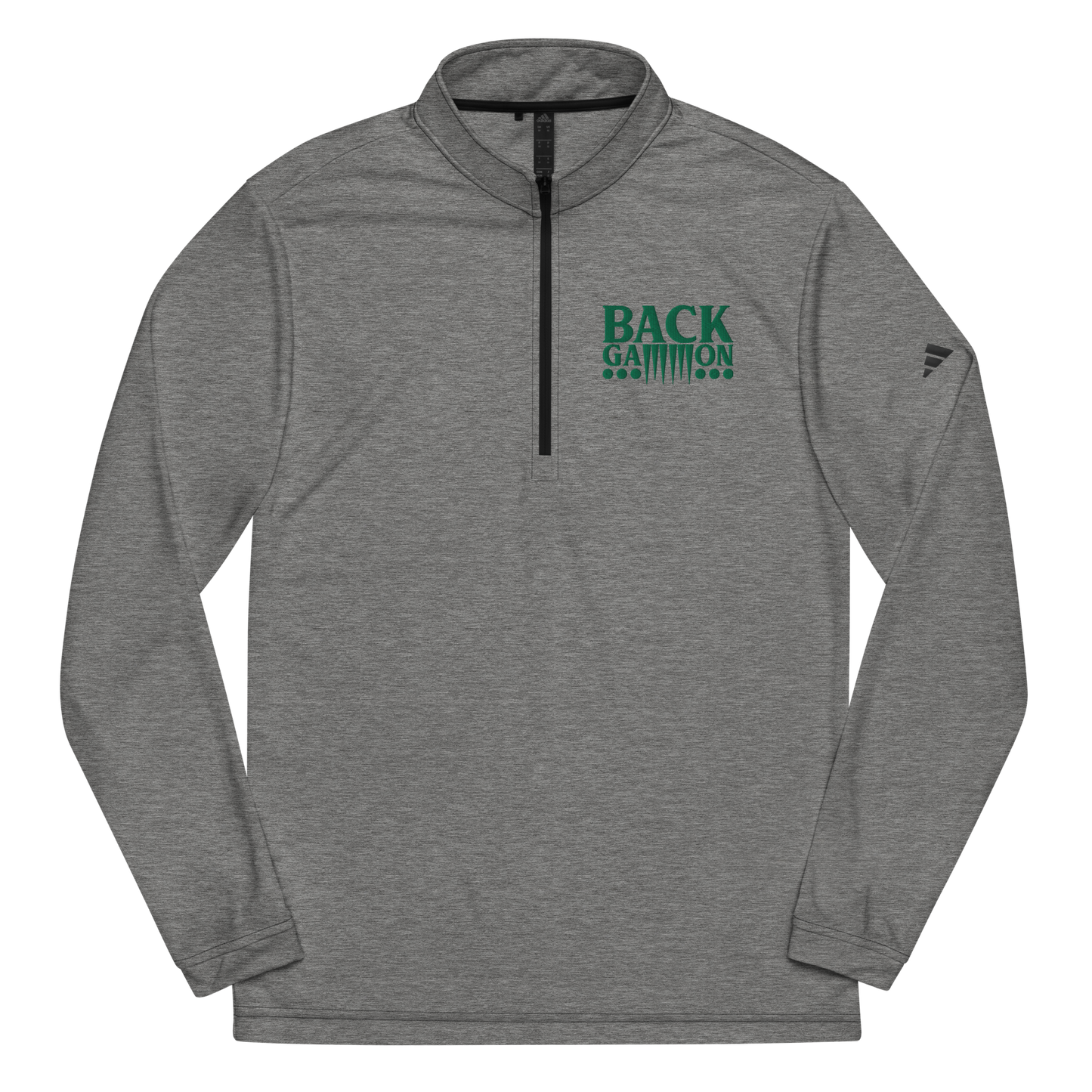 Backgammon Quarter zip Pullover (green embroidery)