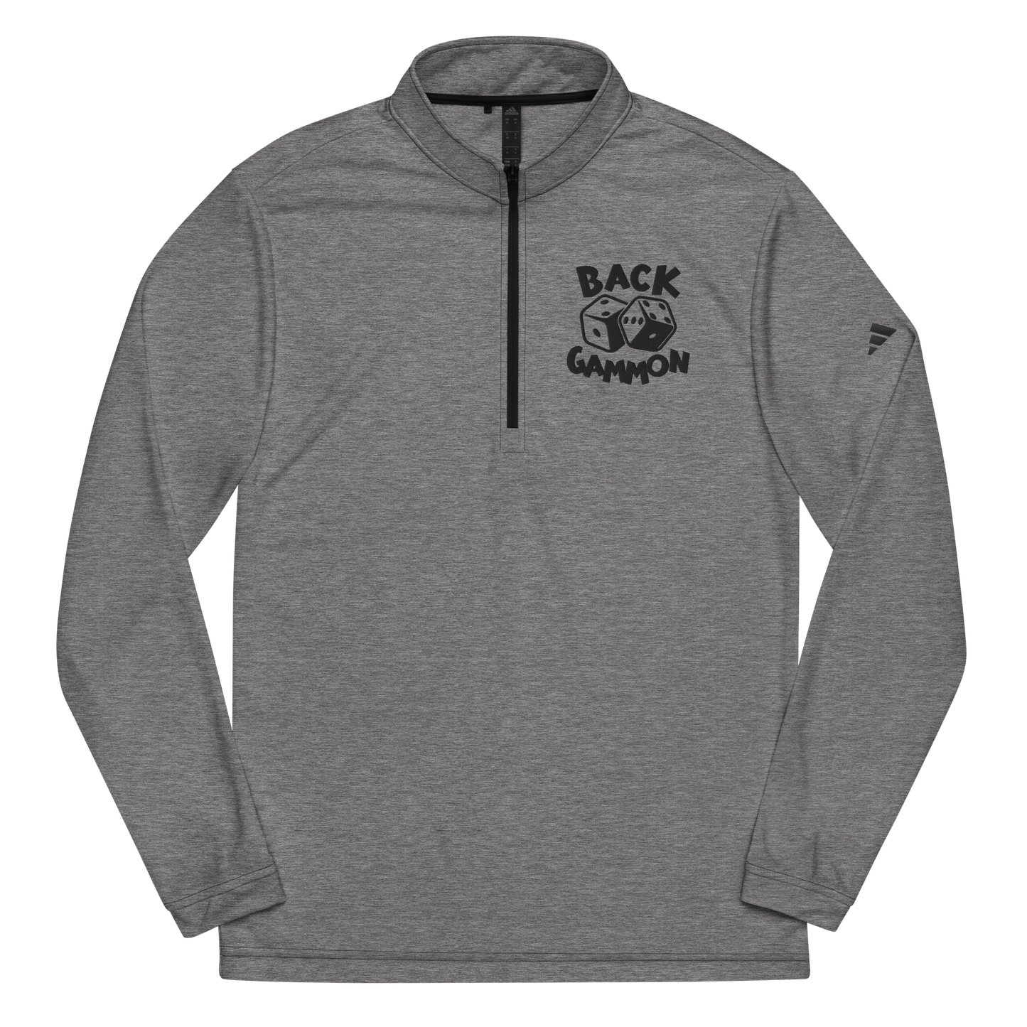 Backgammon Quarter Zip Pullover (black embroidery)