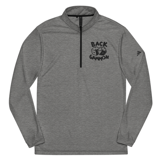 Backgammon Quarter Zip Pullover (black embroidery)