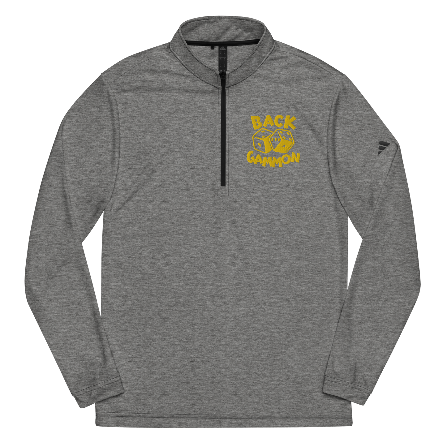 Backgammon Quarter Zip Pullover (yellow embroidery)