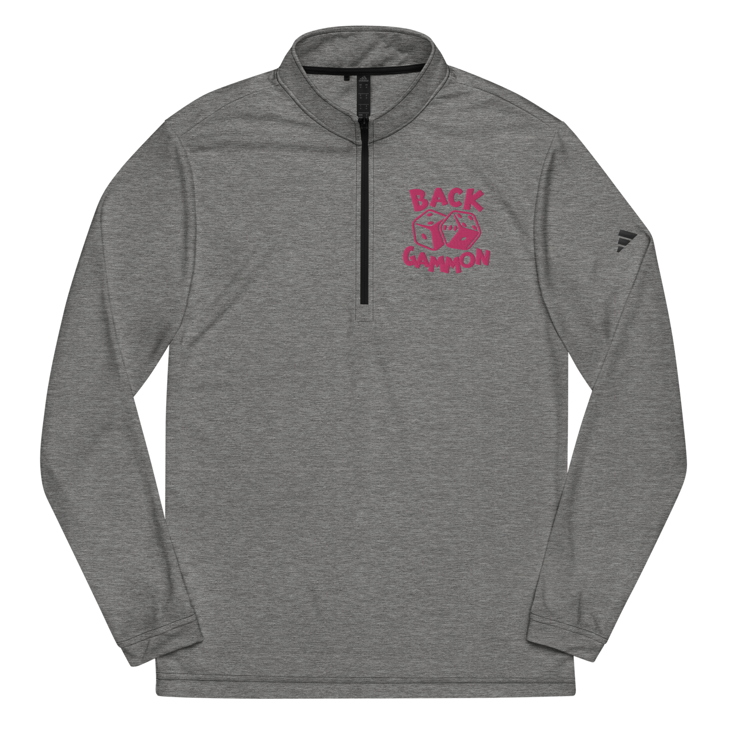 Backgammon Quarter Zip Pullover (pink embroidery)