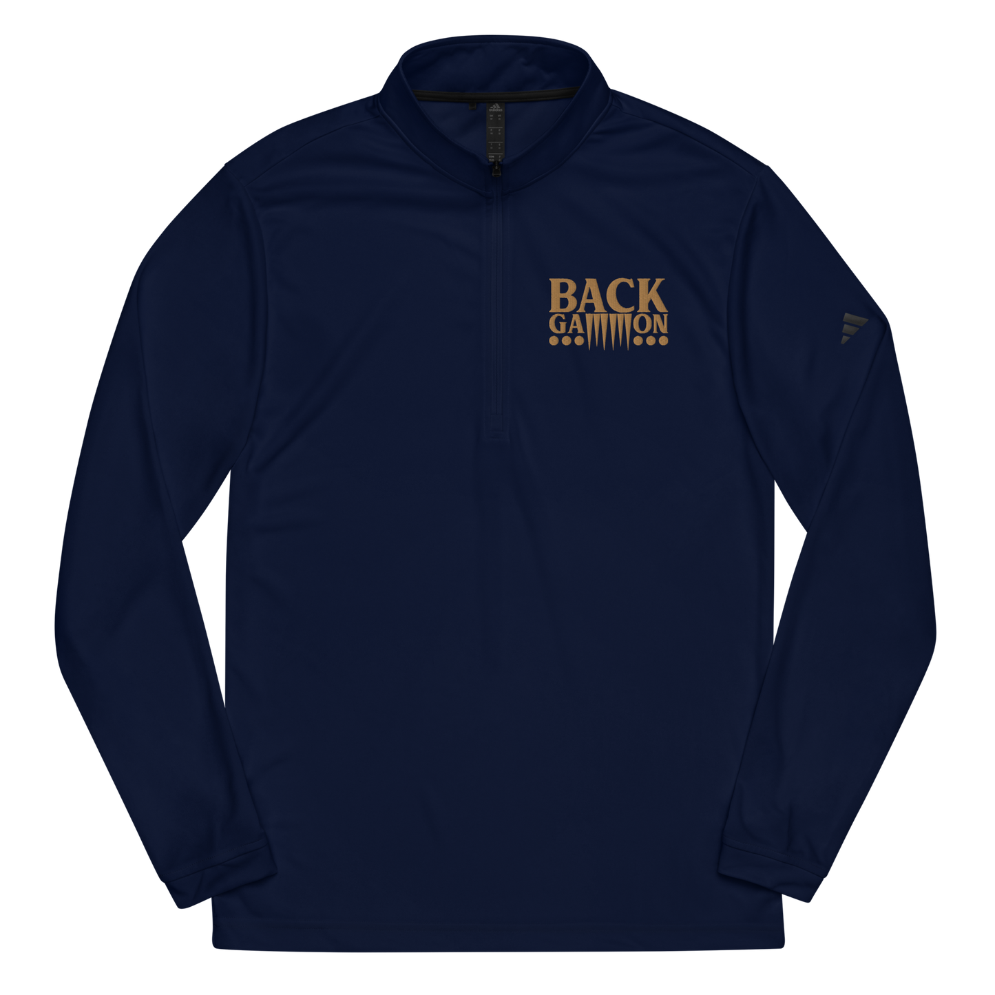 Backgammon Quarter Zip Pullover (gold embroidery)