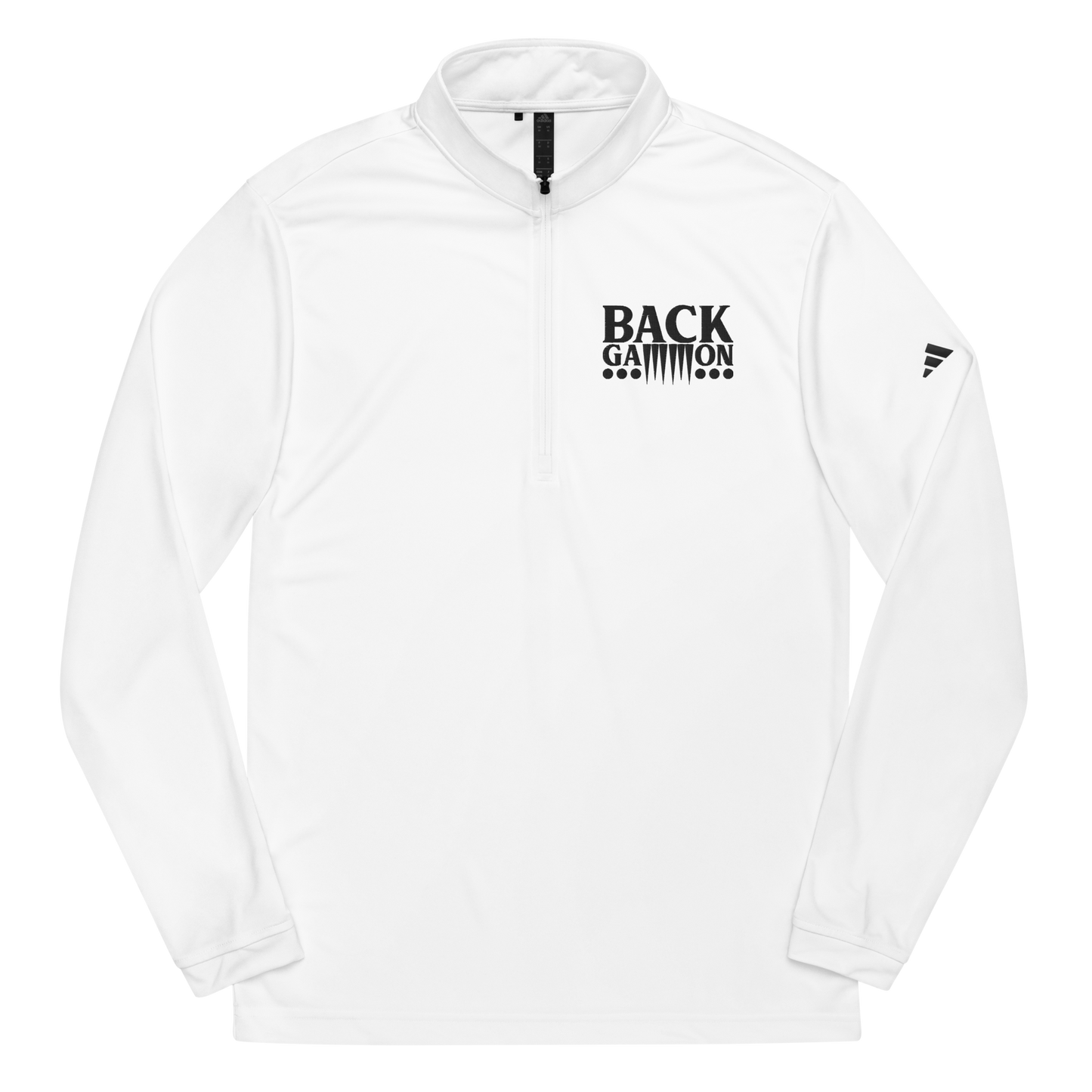 Backgammon Quarter Zip Pullover (black embroidery)