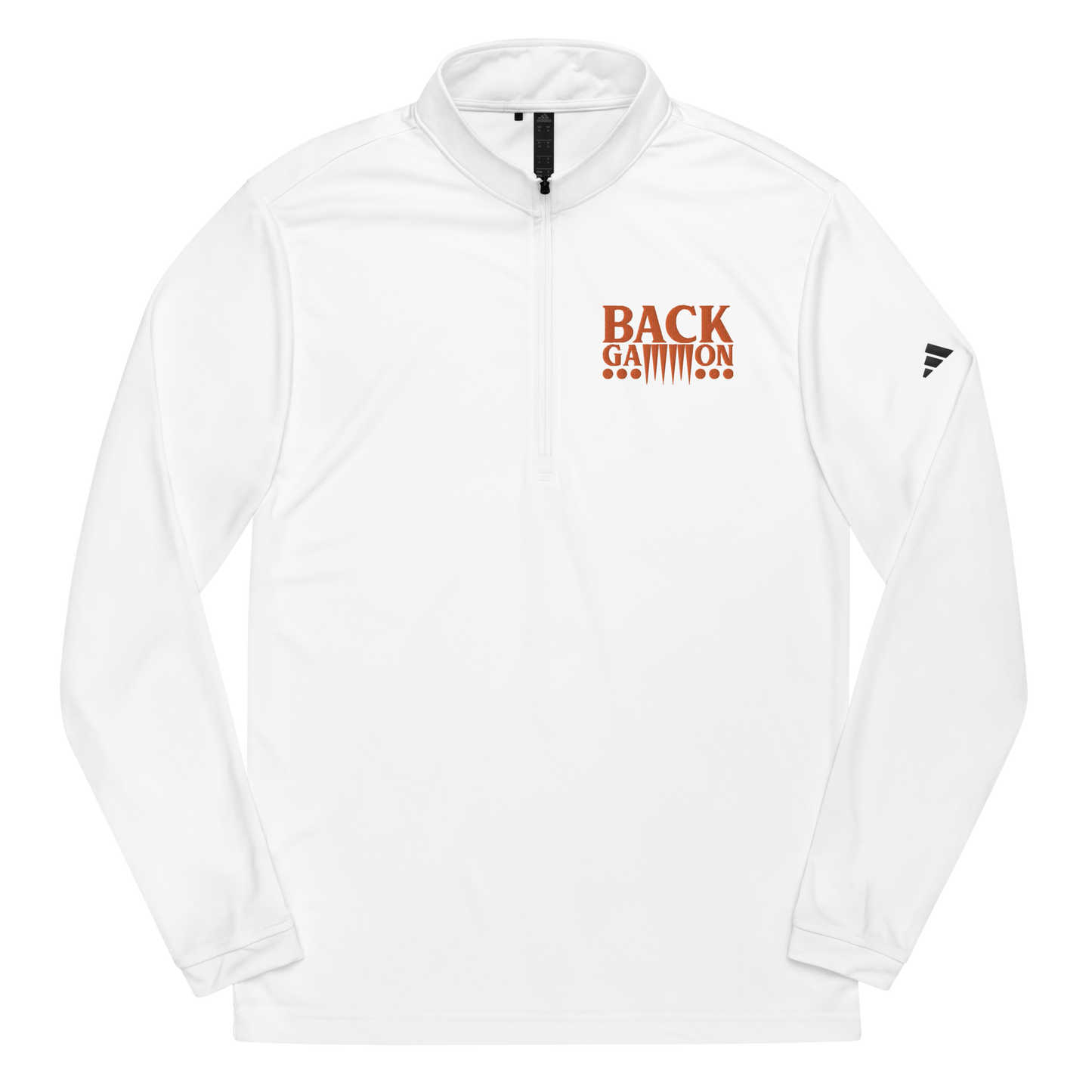 Backgammon Quarter Zip Pullover (orange embroidery)