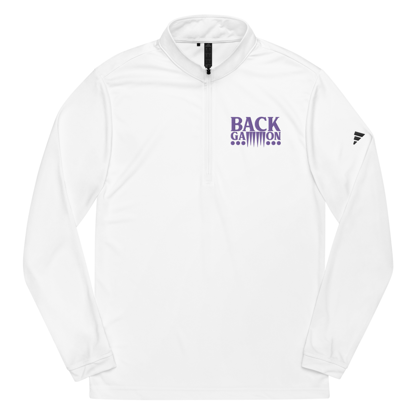 Backgammon Quarter Zip Pullover (purple embroidery)