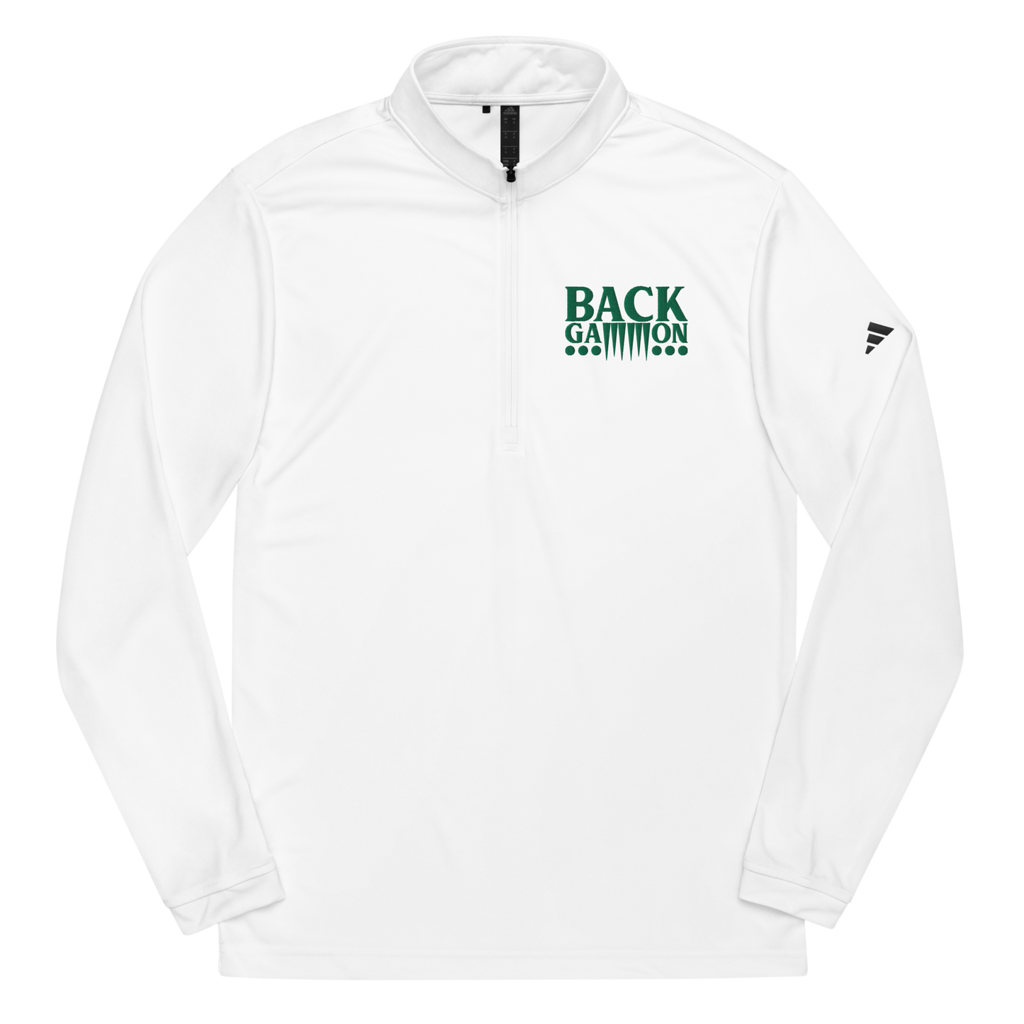 Backgammon Quarter zip Pullover (green embroidery)