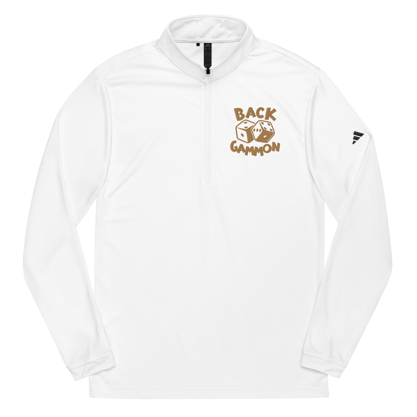 Backgammon Quarter Zip Pullover (gold embroidery)