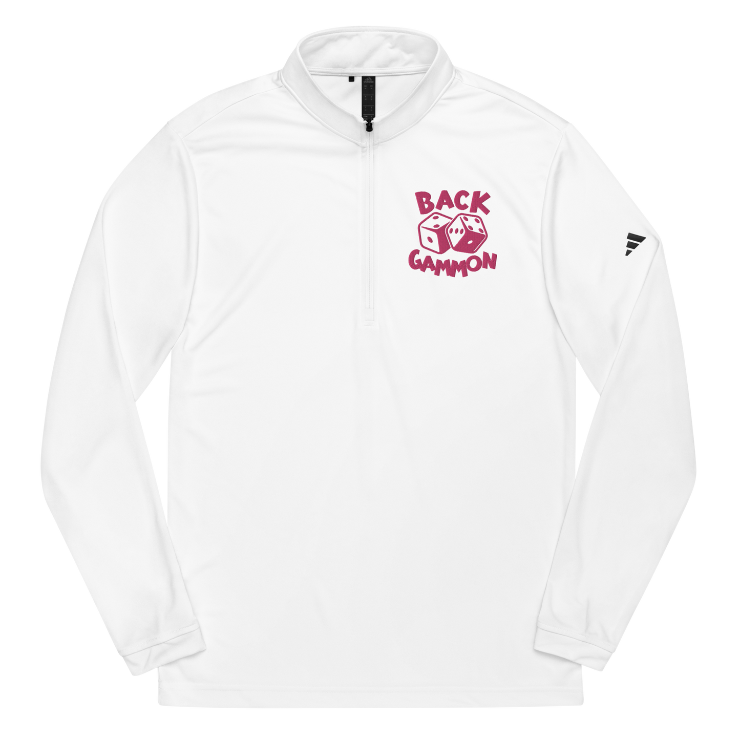 Backgammon Quarter Zip Pullover (pink embroidery)