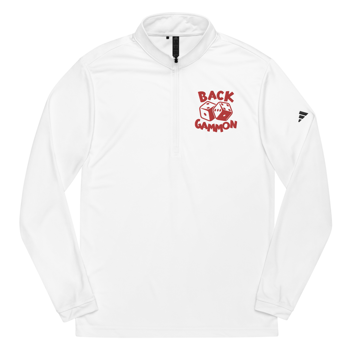 Backgammon Quarter Zip Pullover (red embroidery)