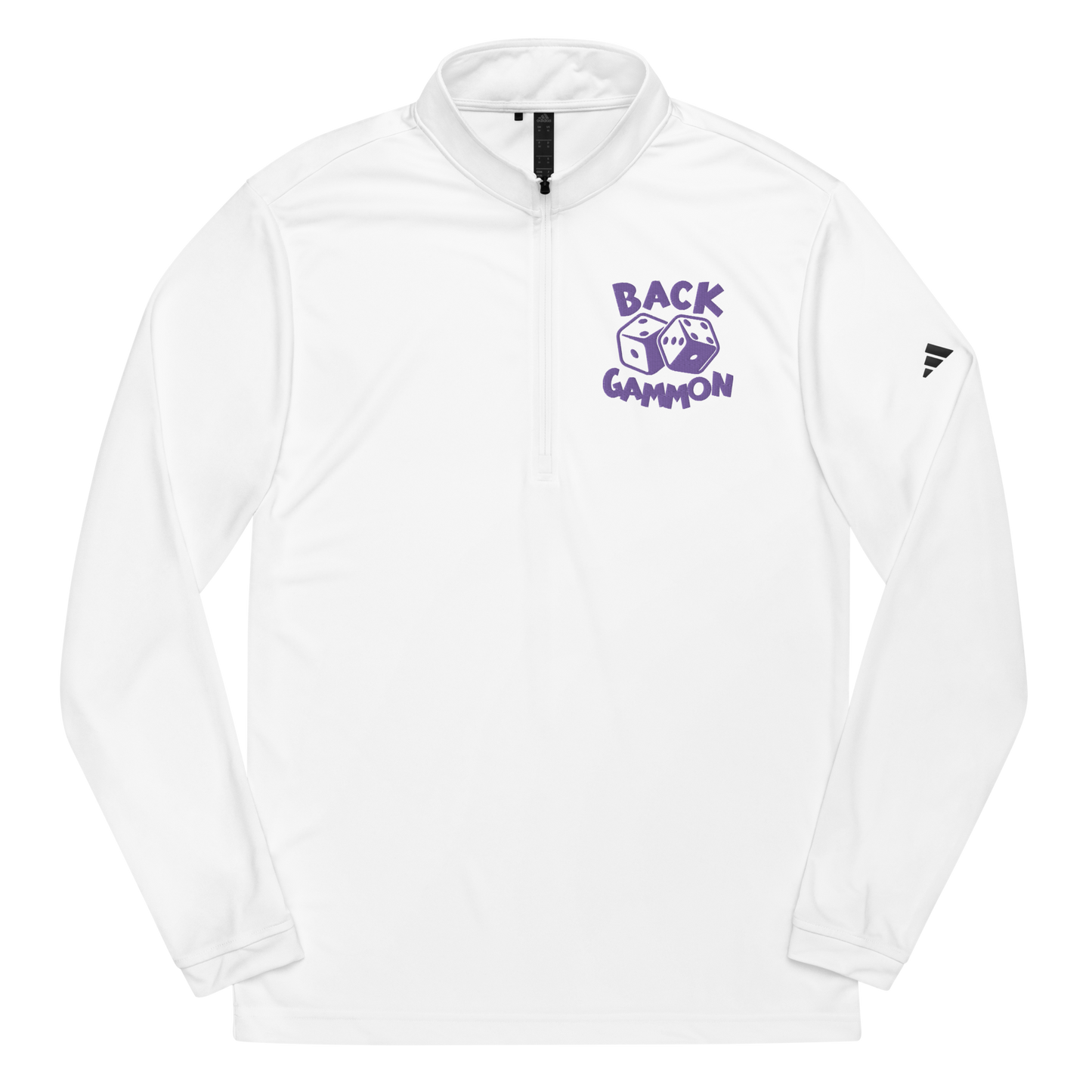 Backgammon Quarter Zip Pullover (purple embroidery)