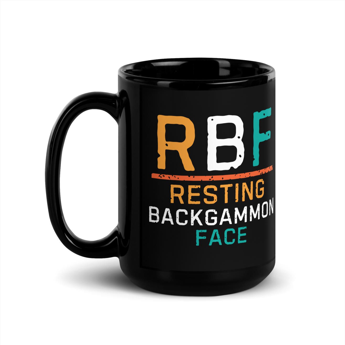 'RBF RESTING BACKGAMMON FACE' Mug