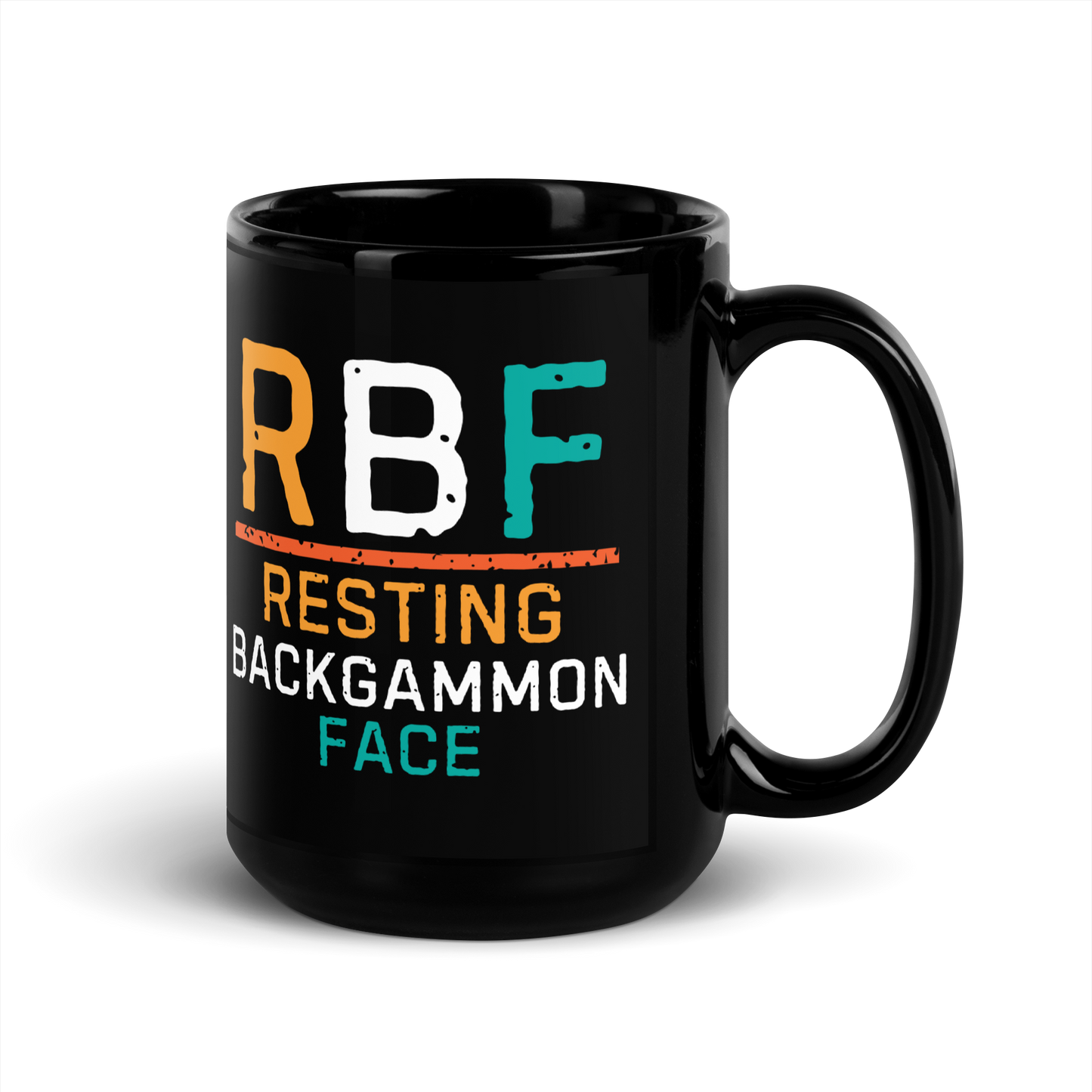 'RBF RESTING BACKGAMMON FACE' Mug