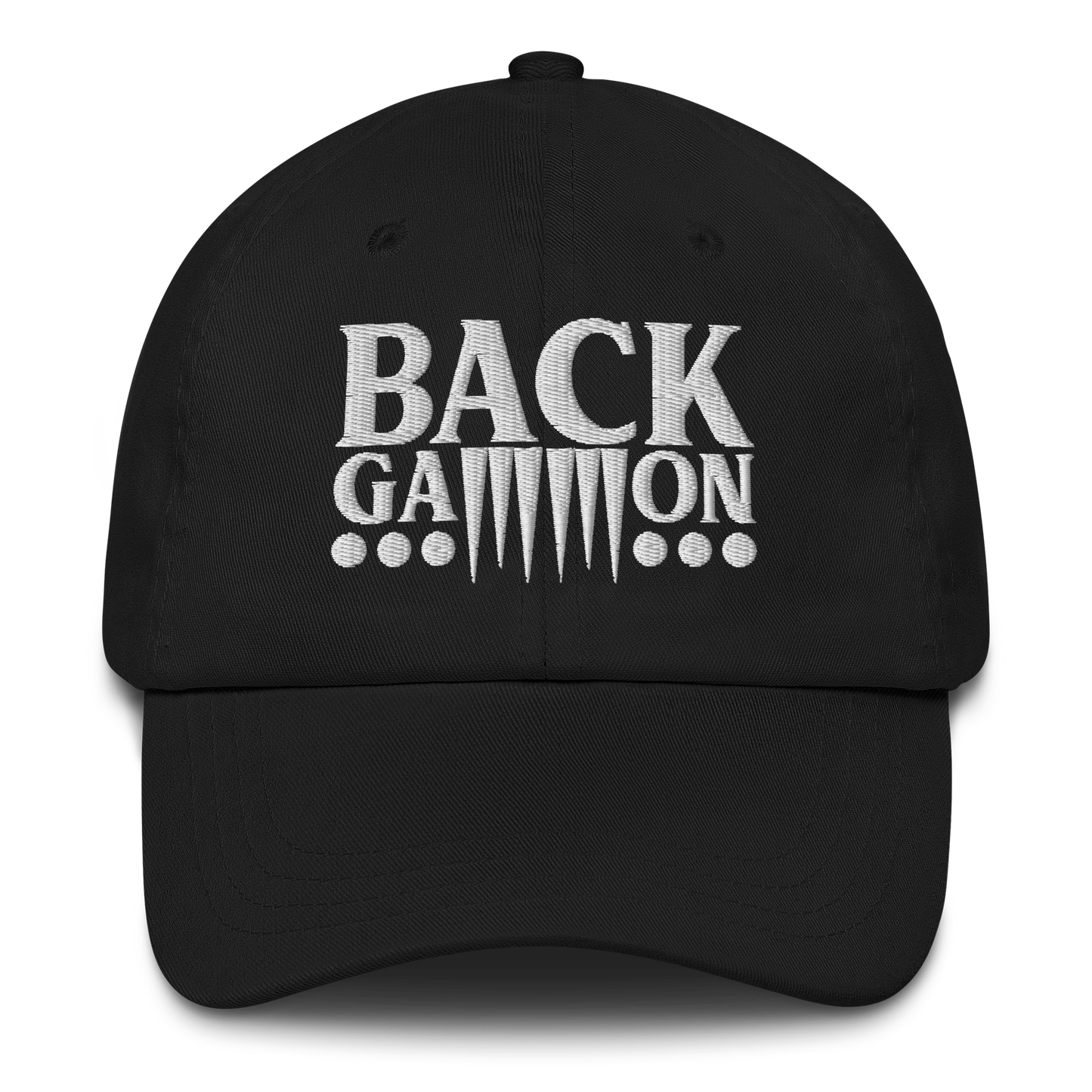 Backgammon Dad Hat (white embroidery)