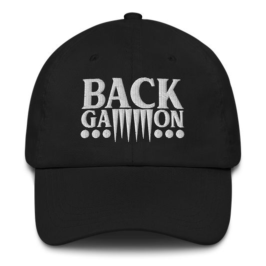 Backgammon Dad Hat (white embroidery)