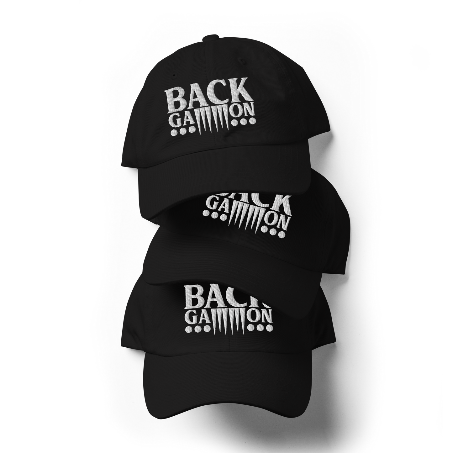 Backgammon Dad Hat (white embroidery)