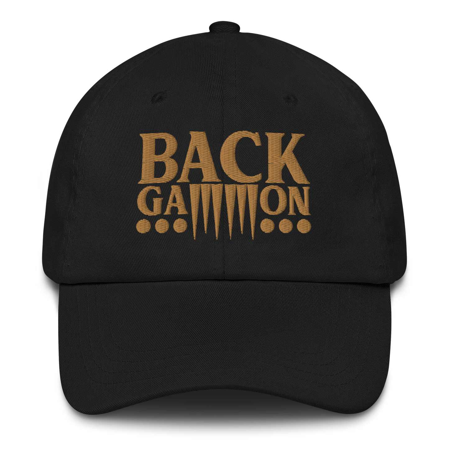 Backgammon Dad Hat (gold embroidery)