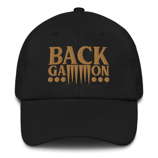 Backgammon Dad Hat (gold embroidery)