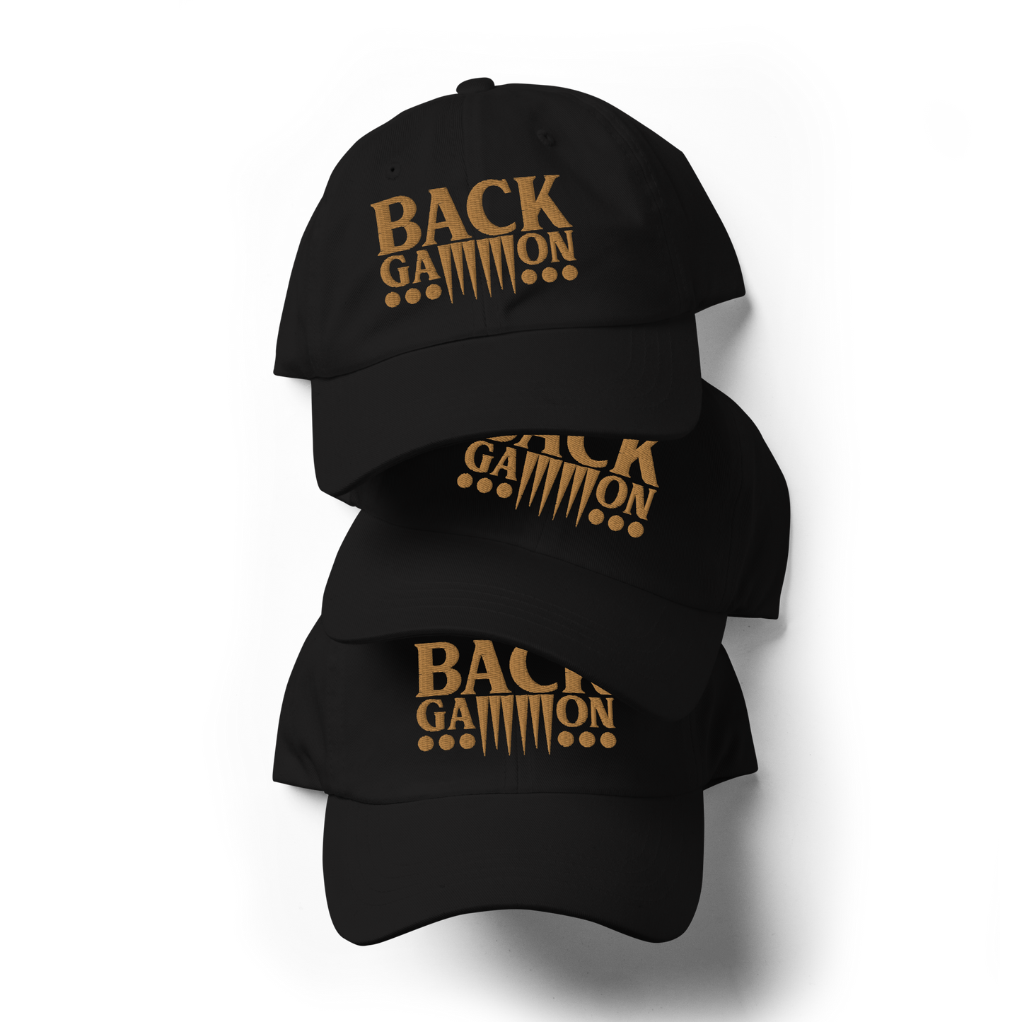 Backgammon Dad Hat (gold embroidery)