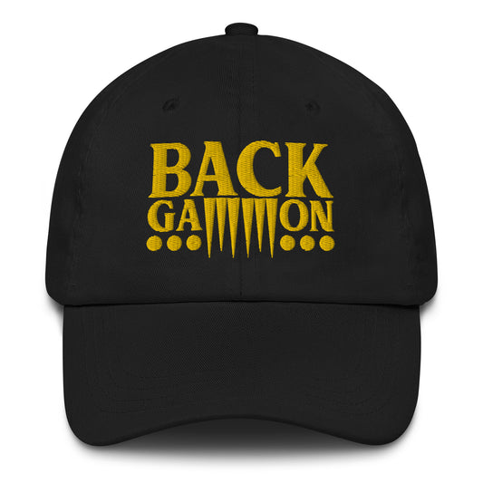 Backgammon Dad Hat (yellow embroidery)