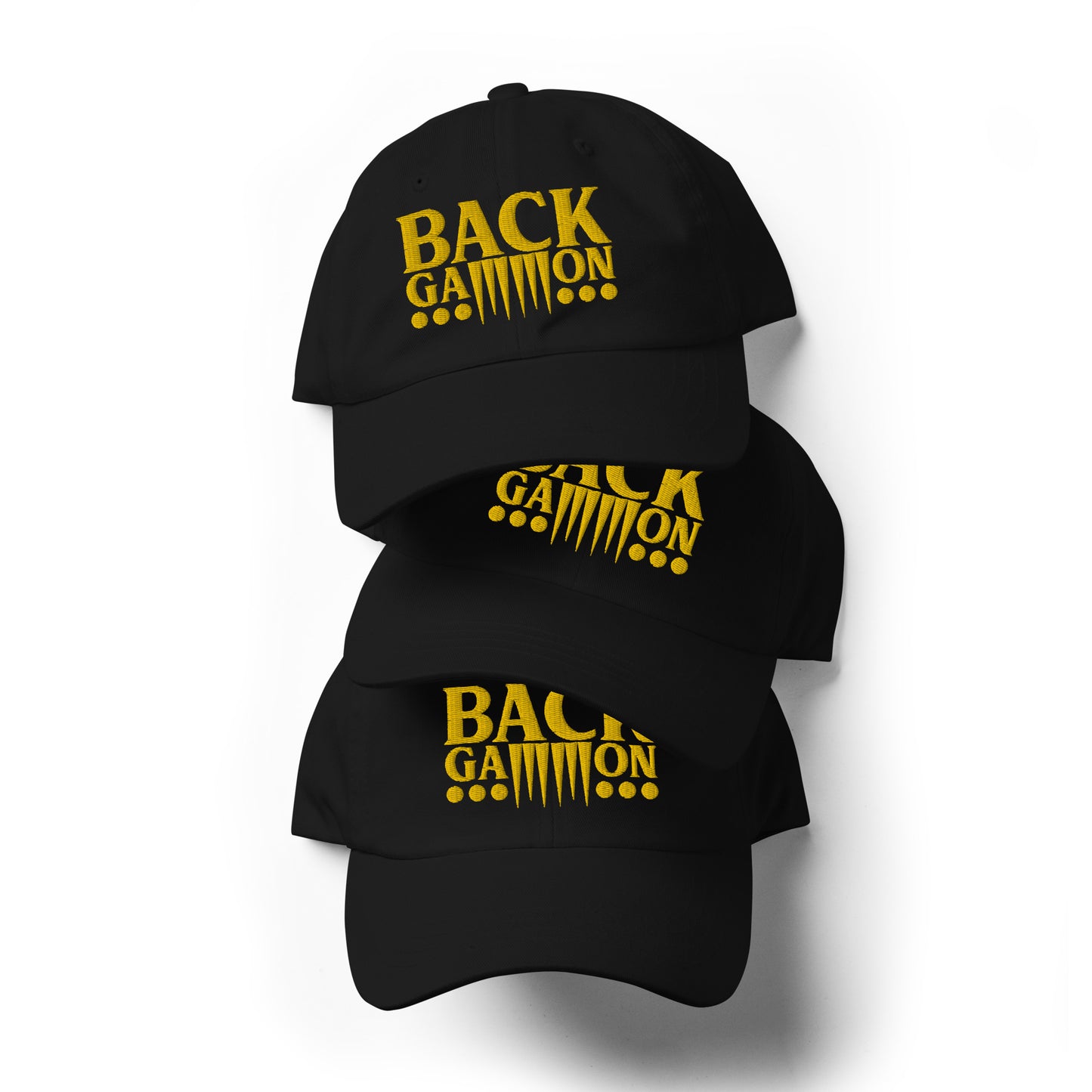 Backgammon Dad Hat (yellow embroidery)