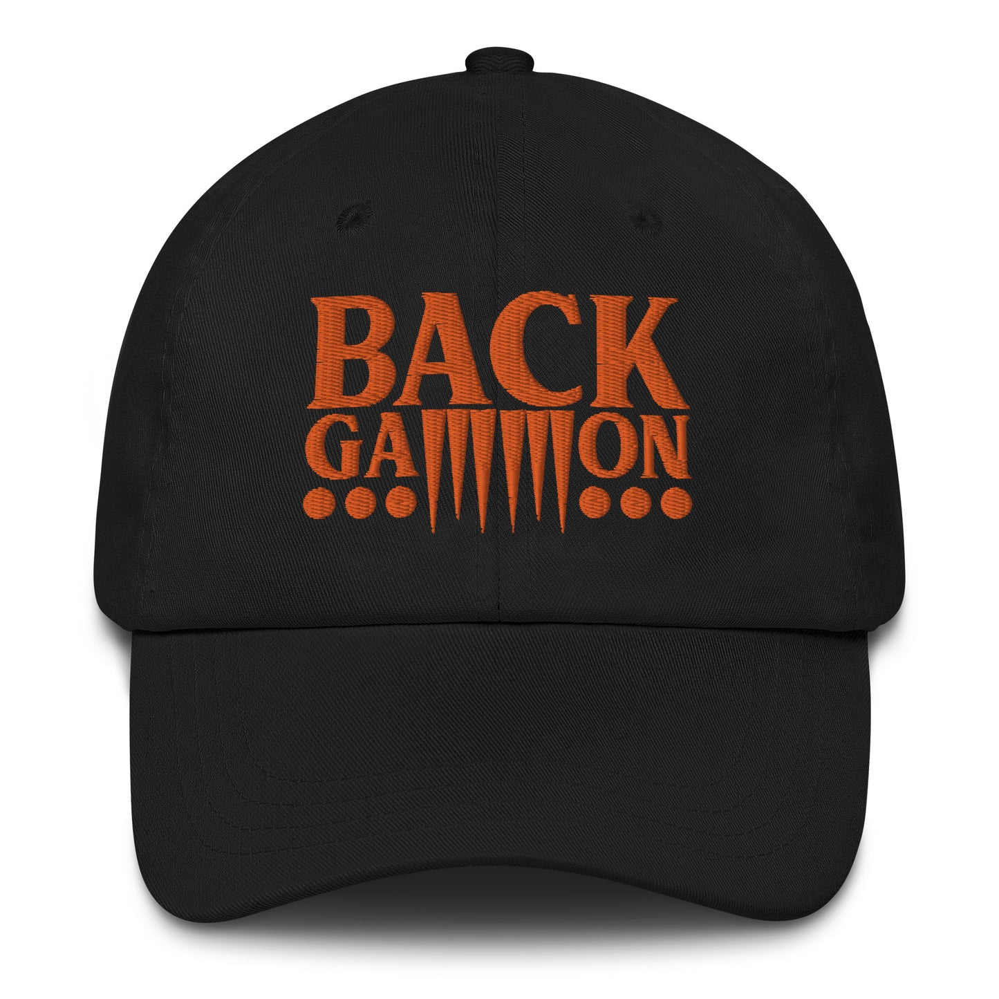 Backgammon Dad Hat (orange embroidery)