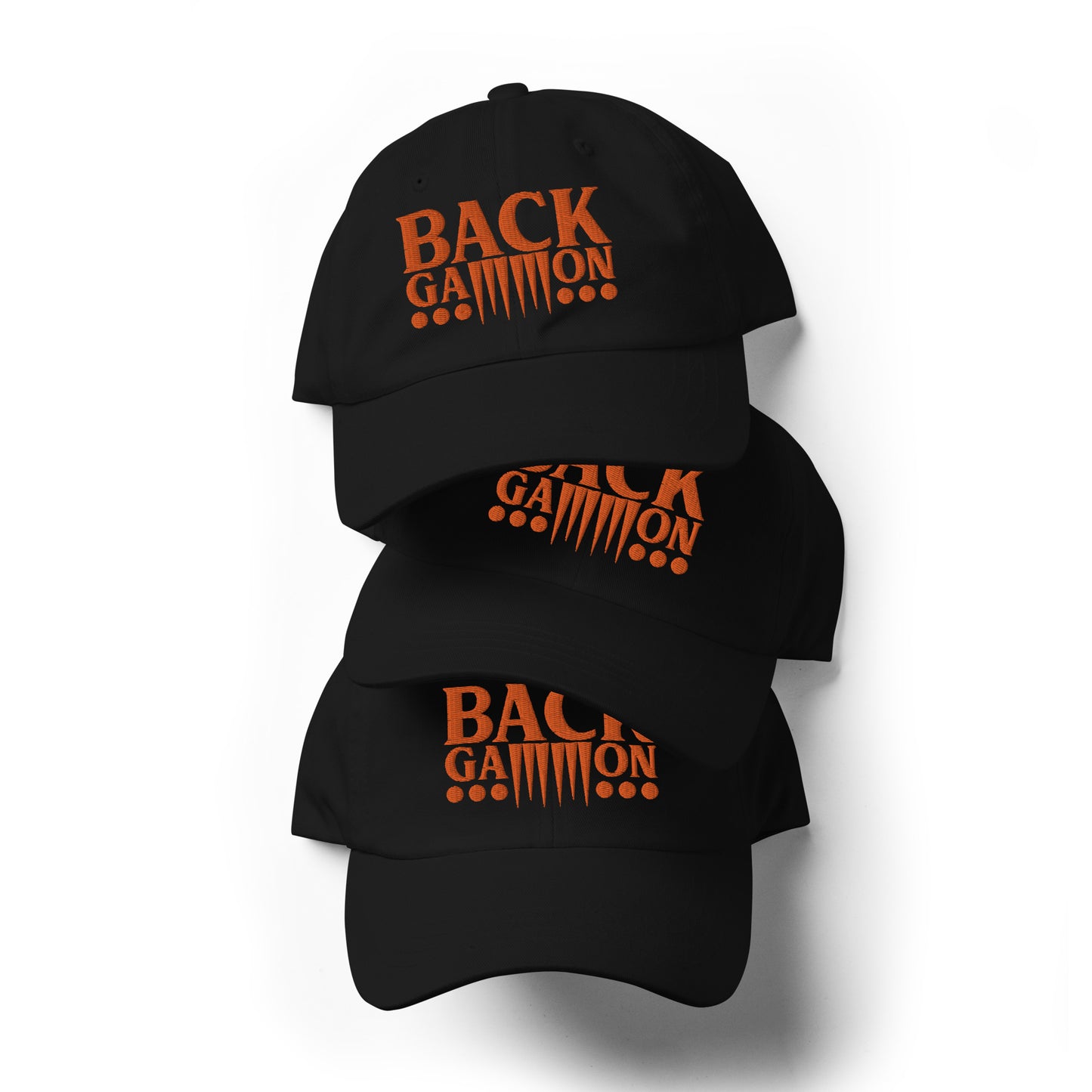 Backgammon Dad Hat (orange embroidery)